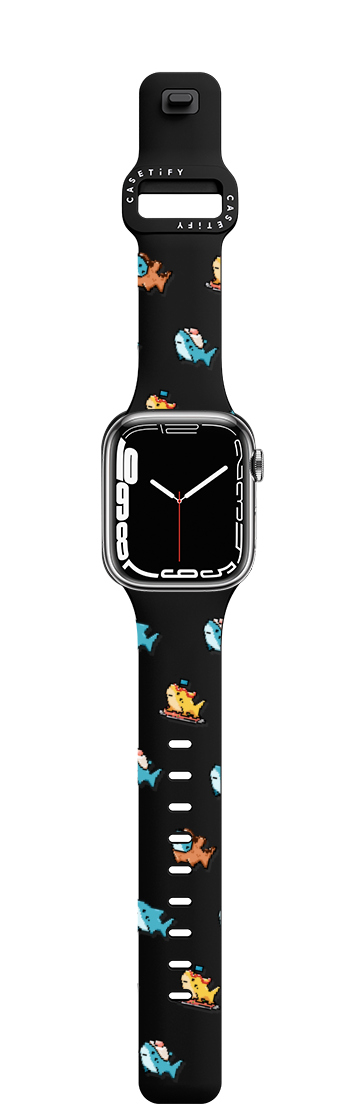 Food Leonarudo pattern | Apple Watch Series 7-9 (45mm) / Impact Band / Black | Image 1