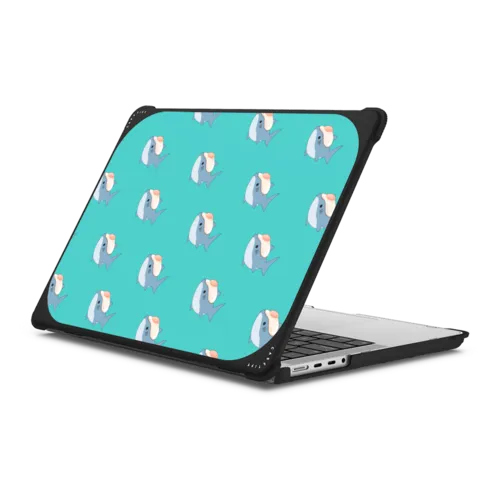 Medamayaki pattern | MacBook Pro 14-inch (M1 - M5) / MacBook Bounce Case / Black | Image 1