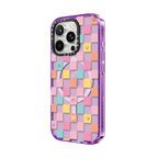 Cute Checkered by Laura Jane Illustrations | iPhone 16 Pro Max / Impact Case MagSafe Compatible / Purple | Image 2