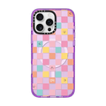 Cute Checkered by Laura Jane Illustrations | iPhone 16 Pro Max / Impact Case MagSafe Compatible / Purple | Image 1