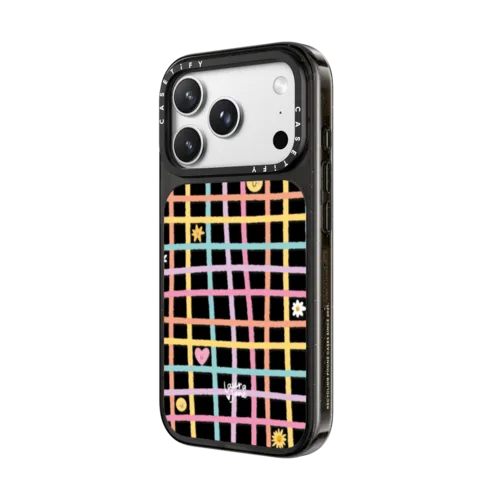 Gingham by Laura Jane Illustrations | iPhone 18 Pro Max / Impact Case MagSafe Compatible - Glossy / Glossy Black | Image 2