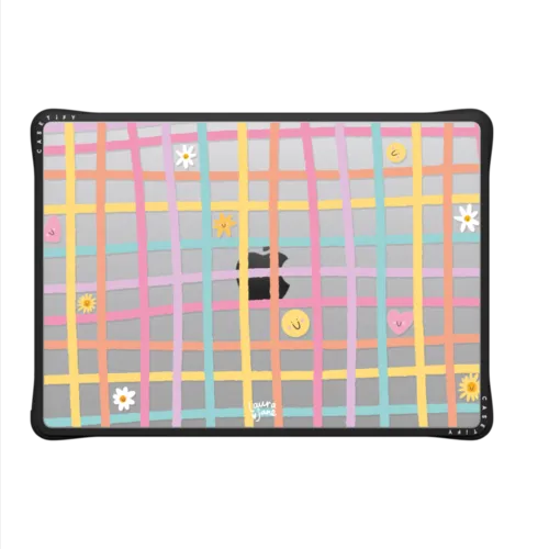 Gingham by Laura Jane Illustrations | MacBook Pro 14-inch (M1 - M5) / MacBook Impact Case / Black | Image 2
