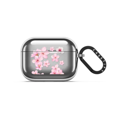 SAKURA CHERRY SATURDAY | AirPods Pro 3 / Earbuds Mirror Case / Silver | Image 1