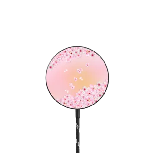 SAKURA CHERRY SATURDAY |   / PowerThru Magnetic Wireless Charger MagSafe Compatible / Black | Image 1