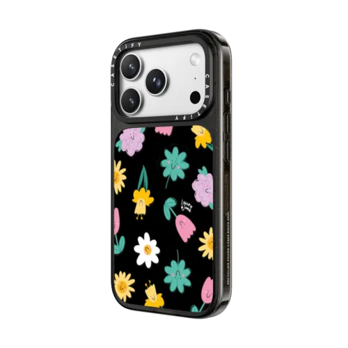 Happy Garden by Laura Jane Illustrations | iPhone 18 Pro Max / Impact Case MagSafe Compatible - Glossy / Glossy Black | Image 2