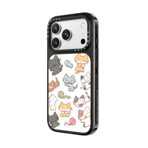 THUMP THUMP CATS | iPhone 18 Pro Max / Impact Case MagSafe Compatible - Glossy / Glossy Black | Image 2