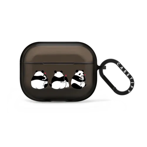 Panda Lover | AirPods Pro 2 / Earbuds Impact Case / Black | Image 1