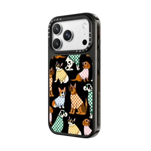 Checkered Puppy Pack | iPhone 18 Pro Max / Impact Case MagSafe Compatible - Glossy / Glossy Black | Image 2
