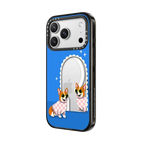 Checkered Corgi Mirror | iPhone 17 Pro Max / Impact Case MagSafe Compatible / Black | Image 2