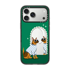 Checkered German Shepherd Mirror | iPhone 17 Pro Max / Impact Case MagSafe Compatible / Black | Image 1