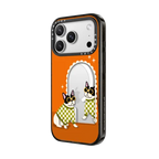 Checkered French Bulldog Mirror | iPhone 17 Pro Max / Impact Case MagSafe Compatible / Black | Image 2