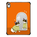 Checkered French Bulldog Mirror | iPad 10.9-inch (10th gen) / iPad Impact Case / Black | Image 1