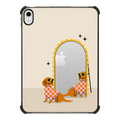 Checkered Dachshund Mirror | iPad 10.9-inch (10th gen) / iPad Impact Case / Black | Image 1