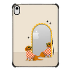 Checkered Dachshund Mirror | iPad 10.9-inch (10th gen) / iPad Impact Case / Black | Image 1