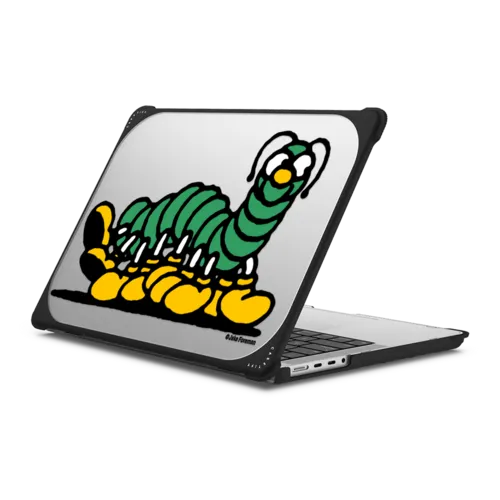 Caterpillar by Jake Foreman | MacBook Pro 14-inch (M1 - M5) / MacBook Bounce Case / Black | Image 1