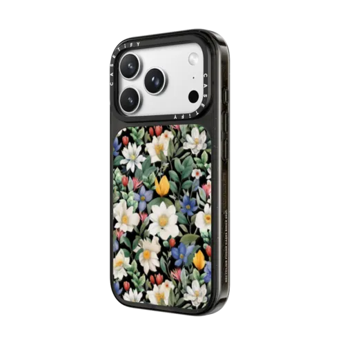 watercolour floral pattern | iPhone 18 Pro Max / Impact Case MagSafe Compatible - Glossy / Glossy Black | Image 2