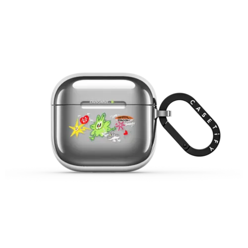 Chemistry of Love | AirPods 4 & 5 / Earbuds Mirror Case / Silver | Image 1