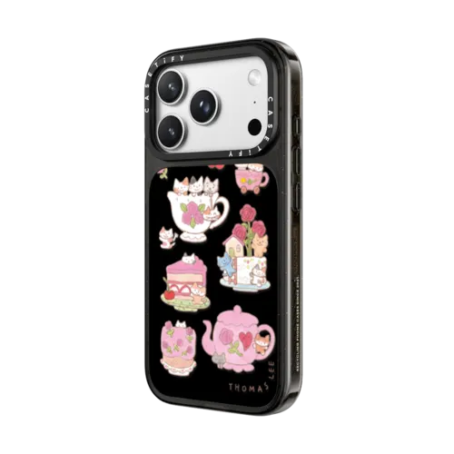 ROSE TEA TIME | iPhone 18 Pro Max / Impact Case MagSafe Compatible - Glossy / Glossy Black | Image 2