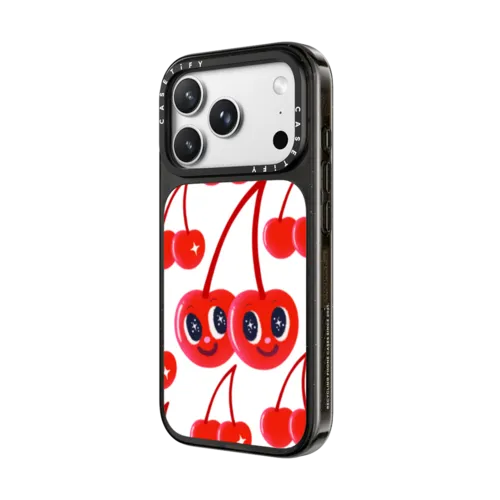 Cherry Love | iPhone 18 Pro Max / Impact Case MagSafe Compatible - Glossy / Glossy Black | Image 2