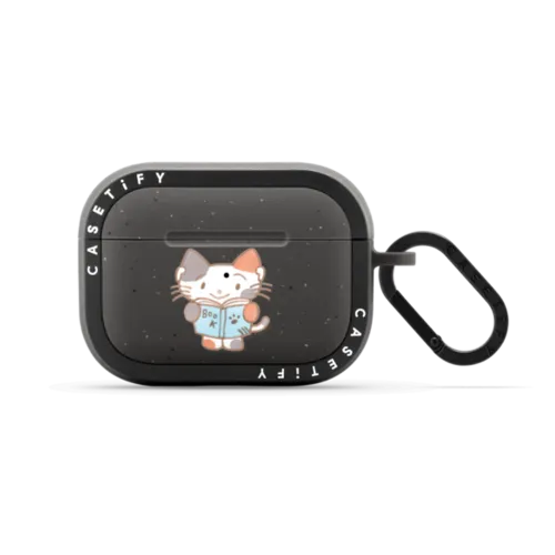 MUSIC, BOOK and KITTY | AirPods Pro 2 / Earbuds Bounce Case / Matte Charcoal | Image 1