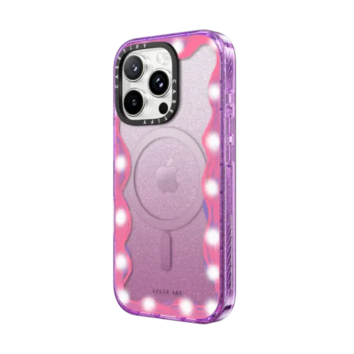 Fashion Mirror | iPhone 16 Pro Max / Impact Case MagSafe Compatible / Glitter Purple | Image 2