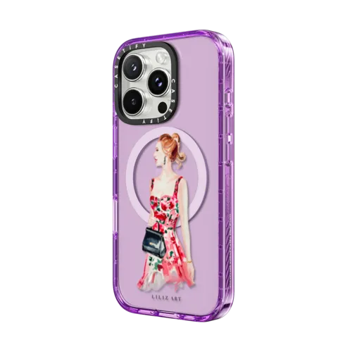 Lady On A Date | iPhone 16 Pro Max / Impact Case MagSafe Compatible / Purple | Image 2