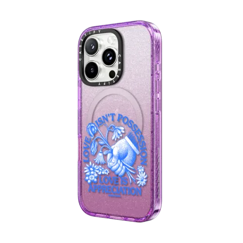 Appreciate by Jake Foreman | iPhone 16 Pro Max / Impact Case MagSafe Compatible / Glitter Purple | Image 2