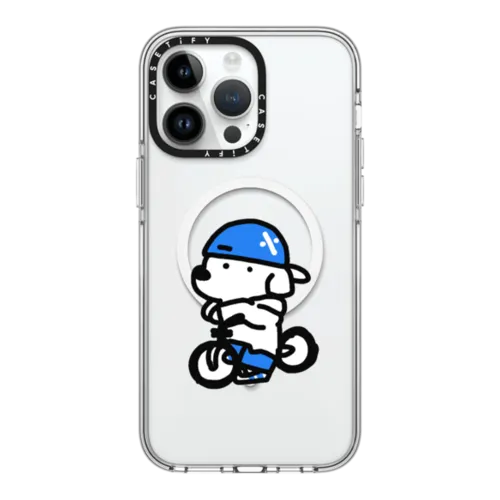 mini JOHN (Cycling) | iPhone 14 Pro Max / Impact Clear Case MagSafe Compatible / Clear | Image 1