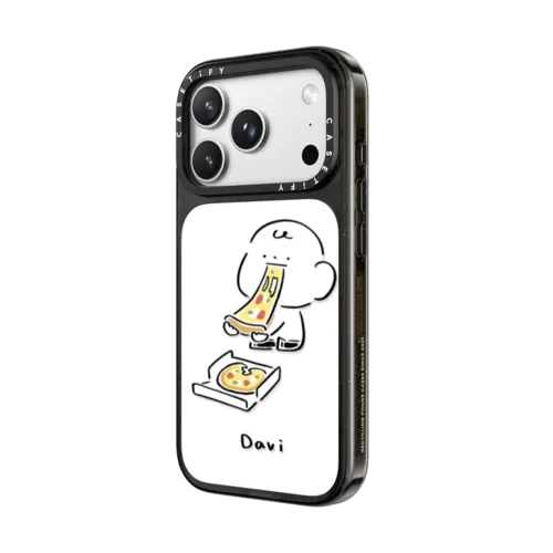 PIZZA!!! | iPhone 18 Pro Max / Impact Case MagSafe Compatible - Glossy / Glossy Black | Image 2