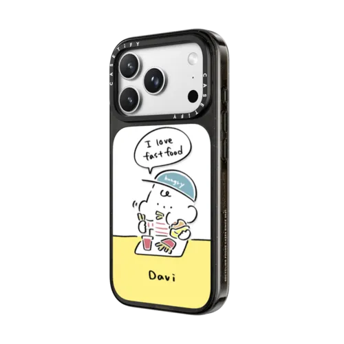 I love fast food | iPhone 18 Pro Max / Impact Case MagSafe Compatible - Glossy / Glossy Black | Image 2