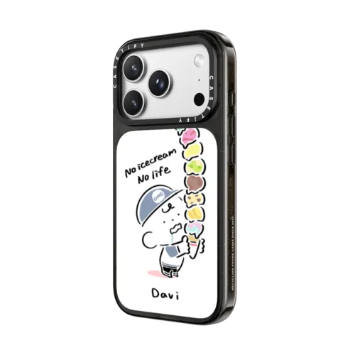 No icecream No life | iPhone 18 Pro Max / Impact Case MagSafe Compatible - Glossy / Glossy Black | Image 2