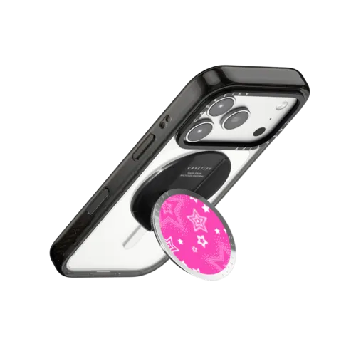 Pink Girly Punk Snappy Grip Stand | Snappy Grip Stand / Snappy Mirror Grip Stand MagSafe Compatible / Silver | Image 3