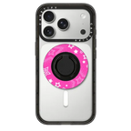 Pink Girly Punk Snappy Ring Holder | Snappy Ring Holder / Snappy Ring Holder MagSafe Compatible / Black | Image 1