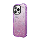 Transparent Confetti | iPhone 16 Pro Max / Impact Case MagSafe Compatible / Glitter Purple | Image 2