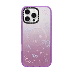 Transparent Confetti | iPhone 16 Pro Max / Impact Case MagSafe Compatible / Glitter Purple | Image 1