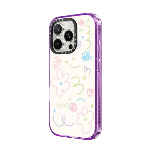 Summer Flowers | iPhone 16 Pro Max / Impact Case MagSafe Compatible / Purple | Image 2