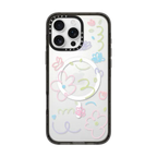 Transparent Flowers | iPhone 16 Pro Max / Impact Case MagSafe Compatible / Black | Image 1