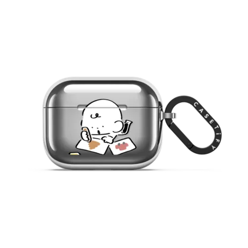 DRAWING | AirPods Pro 3 / Earbuds Mirror Case / Silver | Image 1