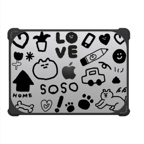 SOSO STICKER 01 | MacBook Pro 14-inch (M1 - M5) / MacBook Bounce Case / Black | Image 2
