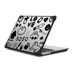 SOSO STICKER 01 | MacBook Pro 14-inch (M1 - M5) / MacBook Bounce Case / Black | Image 1