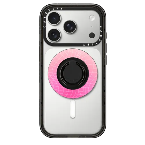 Pink Light Snappy Ring Holder | Snappy Ring Holder / Snappy Ring Holder MagSafe Compatible / Black | Image 1