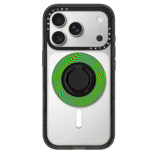 Optical Green Snappy Ring Holder | Snappy Ring Holder / Snappy Ring Holder MagSafe Compatible / Black | Image 1