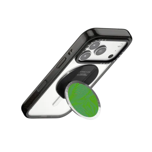 Optical Green Snappy Grip Stand | Snappy Grip Stand / Snappy Mirror Grip Stand MagSafe Compatible / Silver | Image 3