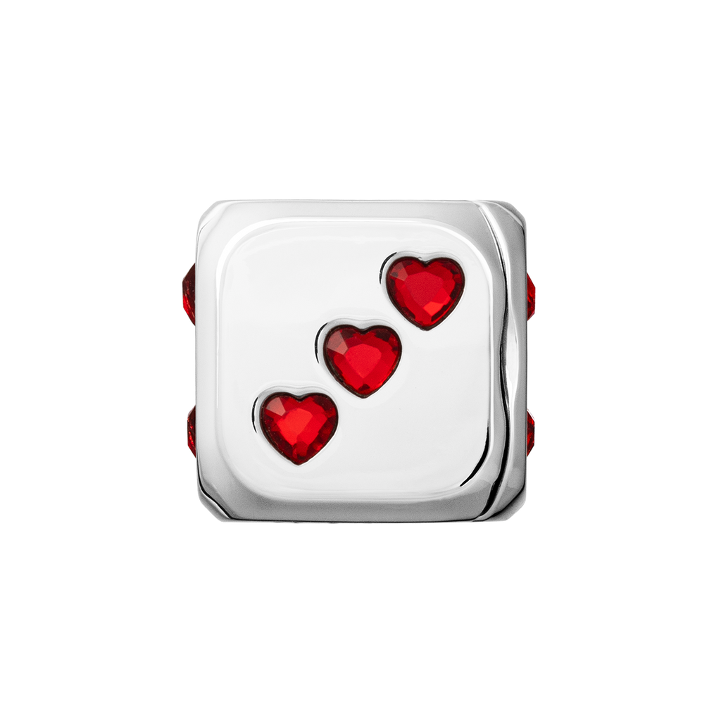 Metal Charm Cube - Red Heart | Image 1