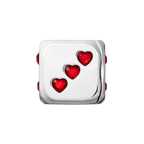 Metal Charm Cube - Red Heart | Image 1
