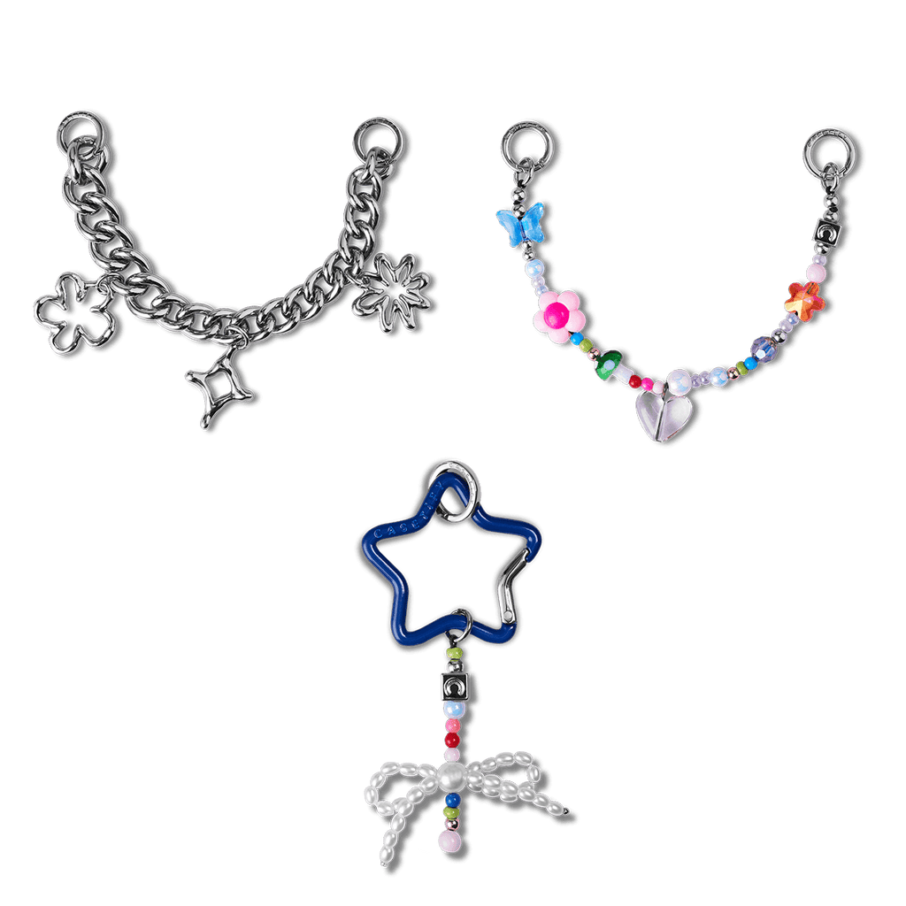 Twinkling Garden Charm Set - Doodle Curb Chain & Garden Party & Twinkle Star | Image 1