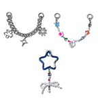Twinkling Garden Charm Set - Doodle Curb Chain & Garden Party & Twinkle Star | Image 1
