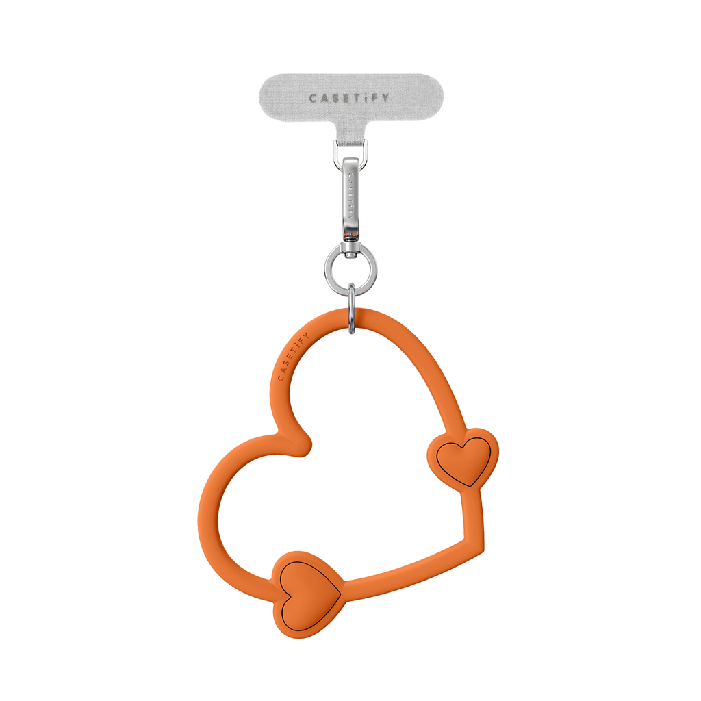 Heart Phone Wristlet - Heart Orange