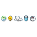 Coolman Therapy Pins The Push-In Pin Set (Baby Cactus, Comfy Spesh, Coolman!, Fresh Coffee, Naranja) | Image 1