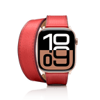 2-in-1 Italian Leather Band 42mm (Series 10) - Red